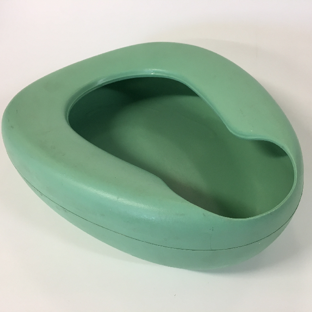 BED PAN, Green Plastic